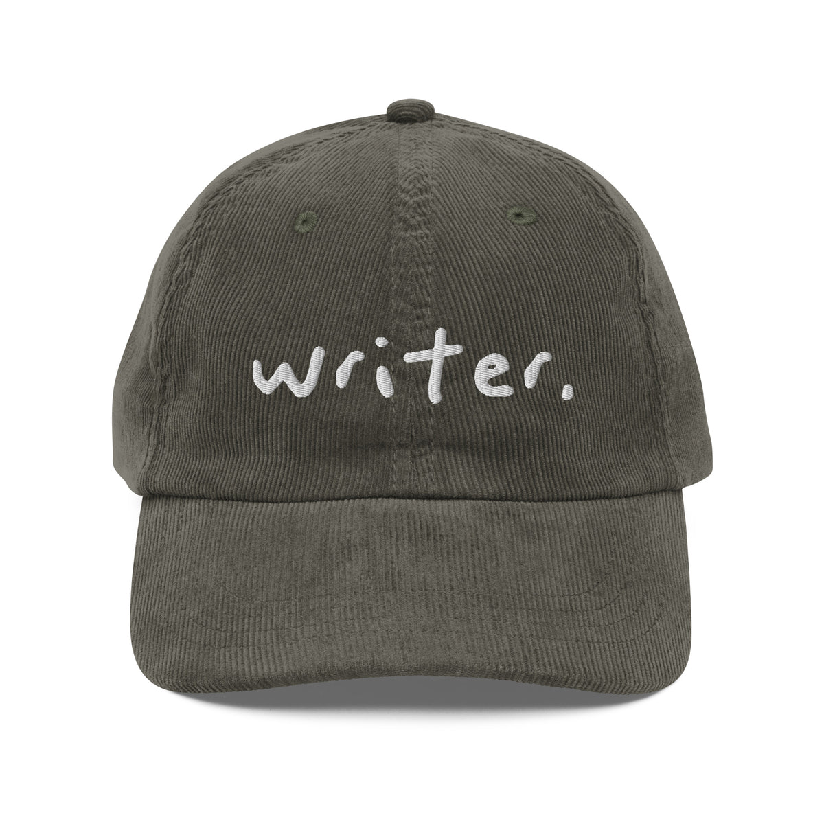 writer. vintage corduroy cap