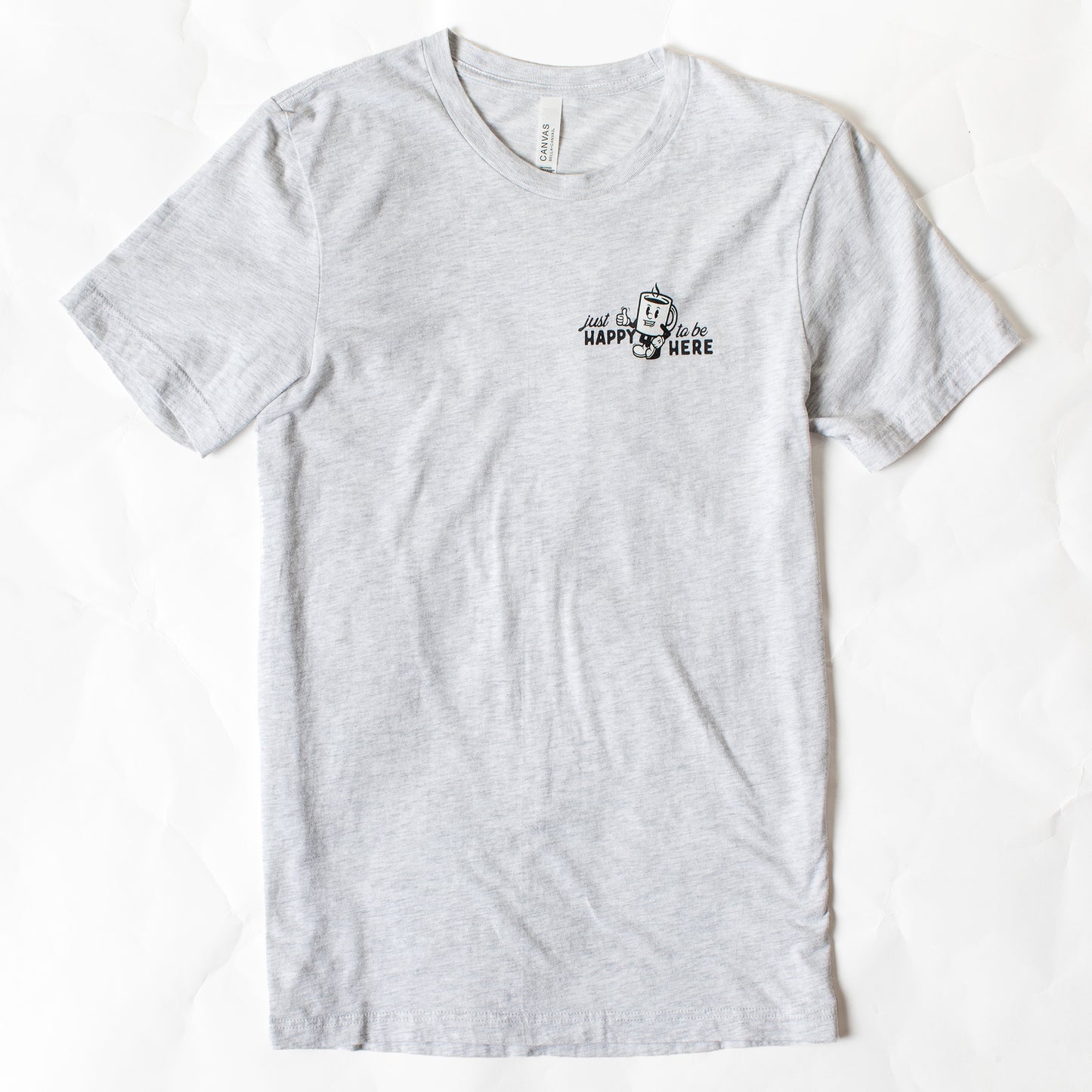 Coffee Dude T-Shirt - White & Ash Gray