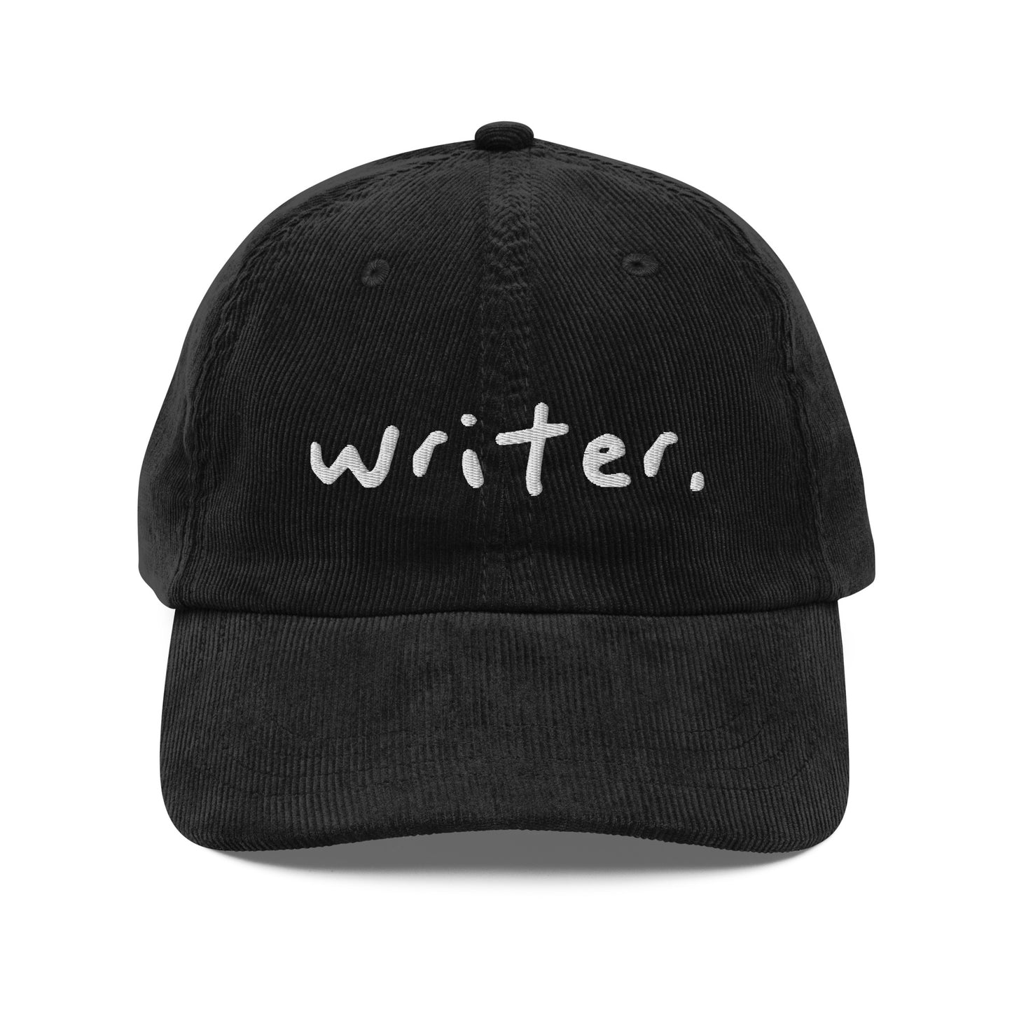 writer. vintage corduroy cap