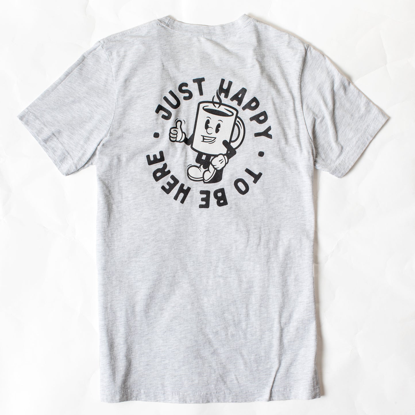 Coffee Dude T-Shirt - White & Ash Gray